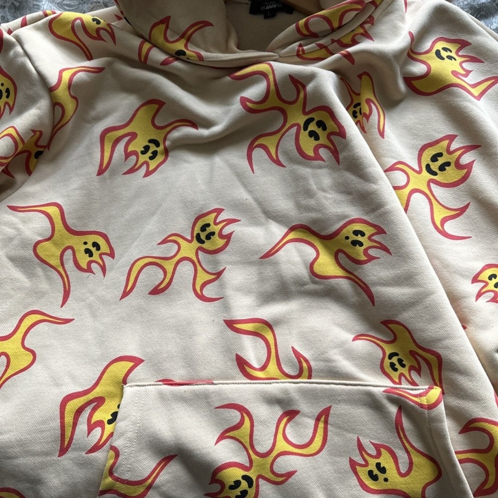 Flame Print Hoodie